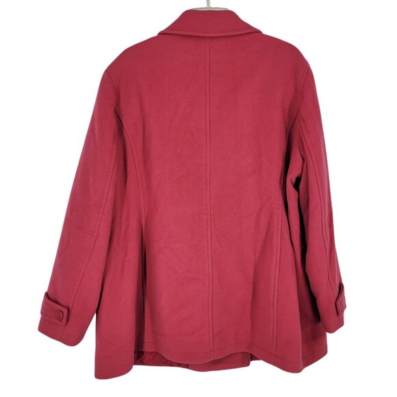 LL Bean Bellandi 100% Lambswool Peacoat Thinsulate Lined 2X 280$ Double breasted - Picture 2 of 6